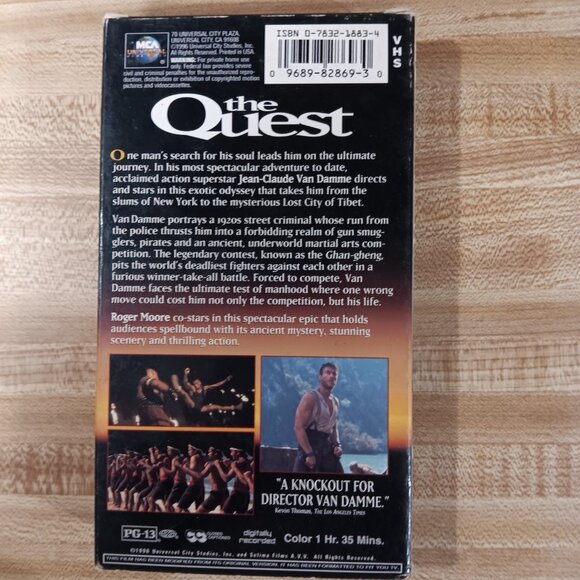 The Quest VHS 1996 Jean Claude Van Damme James Remar Roger Moore Action VTG Cult - Picture 3 of 8